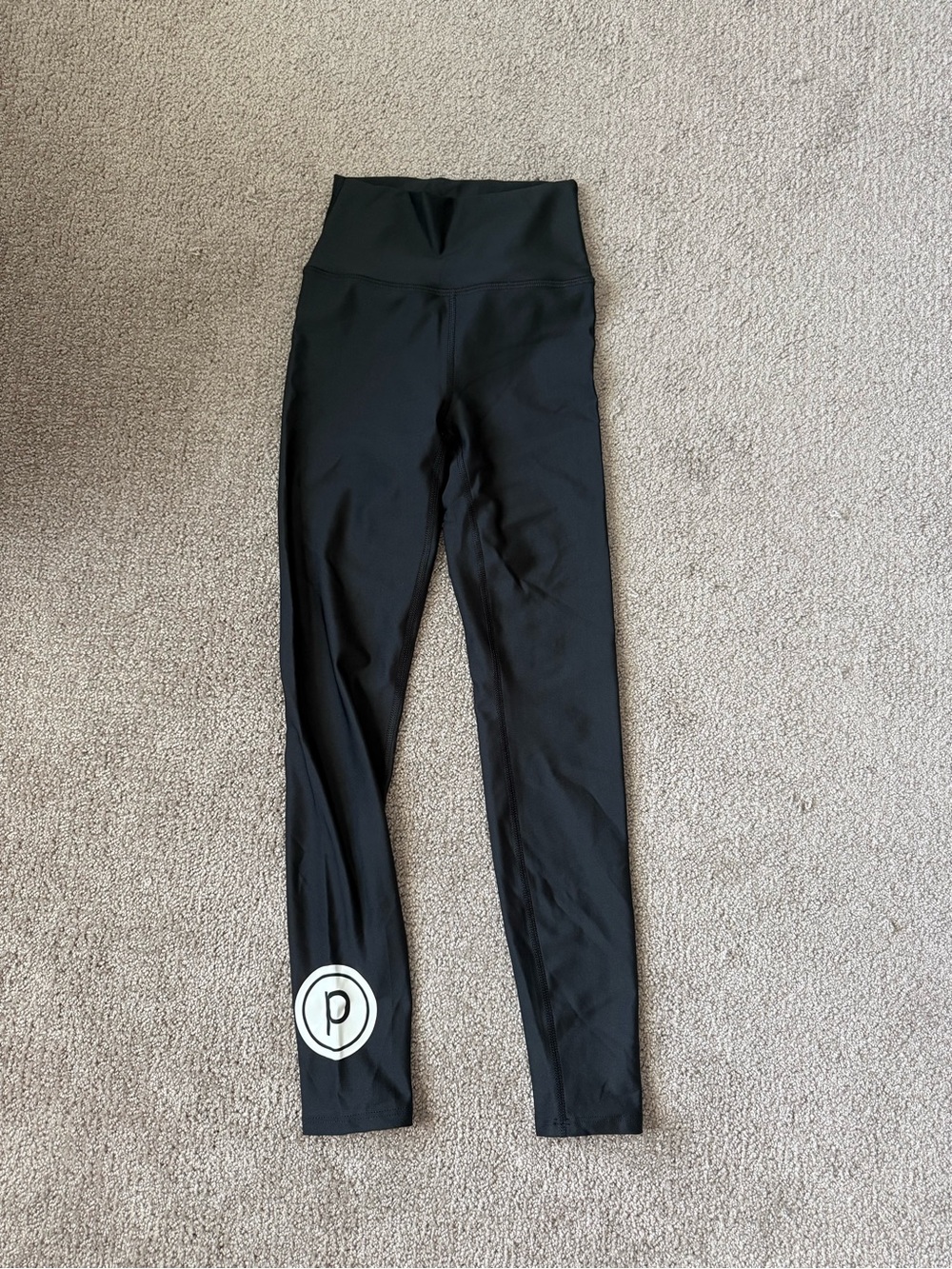 Pure Barre Black High-Waist Leggings with Logo